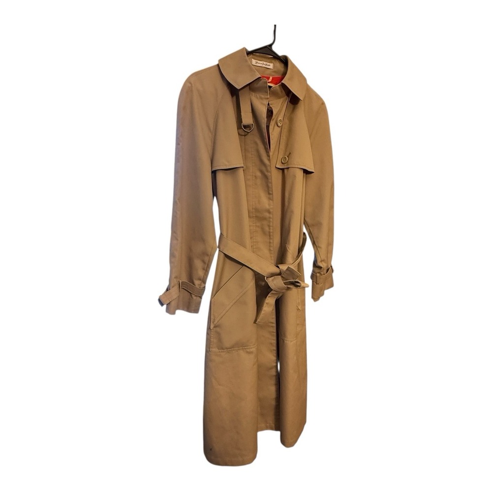Vintage Misty Harbor Mariner III Long Trench Coat‎ Tan Made in USA Raincoat